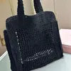 Fashion Womens Woven Underarm Bag Mixed Color Party Shoulder Bag Totes