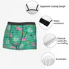 Underpants Men Pink Flamingos And Tropical Palm Leaves Boxer Briefs Shorts Panties Breathable Underwear Male Novelty S-XXL