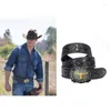 Belts Carved Bull Head Buckle Waist Belt Western For Men Jeans Trouser Decor