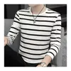 Men's T Shirts Fashion O-Neck All-match Striped T-Shirt Clothing 2023 Autumn Oversized Casual Pullovers Long Sleeve Korean Tee Shirt