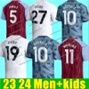 2024 Aston Villas Maglie da calcio Kit per bambini Home Maglia da calcio Allenamento Trasferta Tifosi Versione giocatore Camisetas Futbol Mings McGinn Buendia _Jersey