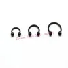 Black Horseshoe 316L Surgical Steel Nostril Nose Ring circular piercing ball Body Jewelry Rings CBR ring earring16G 6MM 8MM 10MM258t