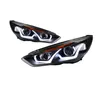 Auto-strålkastare modifierade för Ford Focus 20 15-20 18 Angel Eye Styling LED Daytime Lights Dual Projector Drl Car Accesorios