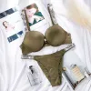 Sexig BRA -bokstav Underkläder Comfort Brief Push Up Panty 2 Piece Set Lingerie Set Bikinis Sömlös mjuk andningsbar för kvinnor BH 12 ll