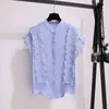 Calças femininas de duas peças com babados manga curta camiseta comercial lápis duas peças elegante terno verão roupas de escritório