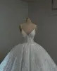 2023 lindo vestido de baile vestidos de noiva vestido de noiva brilhante lantejoulas cintas de espaguete tule até o chão personalizado feito plus size vestidos de novia 401 401