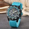 Mens Watch Quartz Endurance Pro Avenger 크로노 그래프 44mm 다중 색상 고무 남성 시계 유리 손목 시계