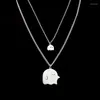 Pendant Necklaces Lover Cute Cartoon Ghost Huging Friendship Couple Fashion Friend Lovely Men Women Jewelry Gift