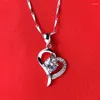 Ketten Schmuck 925 Silber Halskette Anhänger High Carbon Diamond Geschenk