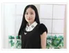 Halsband 2023 Großhandel Mode Niedrigen Preis Falschen Kragen Koreanische Baumwolle Wilden Rundhals Hemd Revers Puppe Perle Knopf