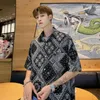 Mannen Casual Shirts Zomer Bandana Shirt Mannen Paisley Streetwear Hip Hop Korte Mouw Strand Mannelijke Kleding Harajuku 2023 Mode