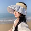 Berets Korean Style Summer Hat Женский высококлассный тисненный цвето