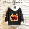 Männer Hoodies 2023 Anime Chainsaw Man Denim Jacke Manga Grafik Druck Lustige Cartoon Jacken Pochita Makima Unisex Tops Kleidung