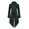 Mäns kostymer Medieval Costume Court Lapel Buckled Tuxedo Dinner Jacket Men Steampunk Slim Coat Magician Cosplay Halloween Carnival Suit