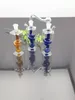 Coloured glass pipe with honeycomb head Wholesale Glass Hookah, Glass Water Pipe Fittings, Free Shipping