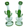 1PC/hurtowa H23CM Green Cactus Series Water Glass Water Glass Bong/Glass Water Water Bongs Rura/9 cali wodoodporne szklane rurki