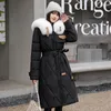 Damen Trenchcoats Winterjacken Frauen Lange Parkas Großer Pelzkragen Dicke Warme Mode Dünne Weibliche Jacke Schneemantel Outwear