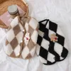 Dog Apparel Fashion Plaid Fleece Pet Puppy Clothes Coat Jack Bear Vest Dogs Clothing Outfits Cute Winter Yorkies Costume 231009
