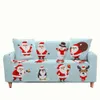 Chair Covers Bow wreath stretch slipcover Christma gift Santa Claus Slipcover Home full package a Christmas home holiday decoration 231009