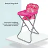 Dining Chairs Seats Simulation Baby Stroller High Chair Furniture Girl Pretend To Play Toys Doll Dining Chair 231006