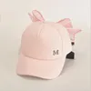 Ball Caps Parent-child Baseball Cap Fashion Mother Daughter Sun Cap Solid Bowknot Hat For Girls Wide Brim Summer Sun Cap Girls Clothing 231009