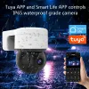 Ao ar livre à prova dwireless água sem fio 1080p 2mp câmera tuya vida inteligente de segurança em casa ptz ip zoom dome câmeras cctv vigilância vídeo