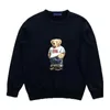 New European and American Designer Men's Sweatshirt Bear Polos Pullover Plush Long Sleeve Hoodie Loose Round Neck Printed Top y2OY # s-2XL US