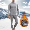 Męska bielizna termiczna Zima dla mężczyzn zagęszczona dna koszula długa Johns Gruby polarna piżama garnitur wewnętrzny Podstawowy ubrania