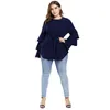 Ropa étnica Blusa de mujer musulmana Islámica para niñas Mangas de tres capas Tops Mujer Islamismo Blusas Abayas Camisetas turcas