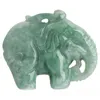 Jade Elephant Pendant Emerald Stone Necklace Natural Jadeite Jewelry Gemstone Charms Amulet Green Gemstones