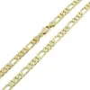 Mens 14k Yellow Real Solid Gold GF 8mm Italian Figaro Link Chain Halsband 24 tum som levererar alla föremål från en Smoke-Pet-280m