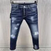 Italian fashion European and American men's casual jeans high-grade washing pure hand grinding quality optimization LA075286c