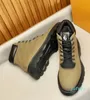 2023 Men Boots Designer Onkle Boot حقيقية Leathershoe لامعة قابلة للفصل حقيبة القتال في الهواء الطلق السميك -N0145