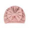 Bébé filles chapeau avec disque fleur nouveau-né infantile tout-petits bonnets casquettes chapeaux enfants noués Turbans bandeau casquette chaude