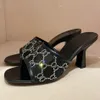 Nuota Slipps Designs Sandals Gudiale Fashion Rhinestone Sandalo a controllo per donne 7,5 cm da donna alto tacco calza