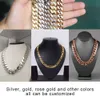 Marca de moda mulher luxo hip hop mulheres homens 14k 18k ouro 925 prata esterlina acessórios diamante jóias finas cubana link corrente moissanite colar