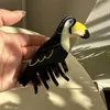 バレットヘアクリップかわいい漫画動物アセテート爪鳥オウム孔雀のアクセサリービンテージジュエリーギフトティアラ面白い帽子