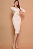 Casual Dresses Autumn Korean Fashion OL Dress Women Elegant Notched Collar Slim Split Bodycon Work Formal Clothing Vestidos Robe