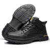 Safety Shoes Latest Waterproof Men Leather Boots Steel Toe Cap Safety Work Shoes Anti Smashing Indestructible Construction Welding Boots 231009