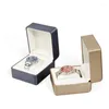 Caixas de relógio elegante caixa de couro pu de alta qualidade presente elegante para colecionadores item sofisticado premium