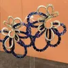 Orecchini con perno GODKI Orecchino a fiore per le donne Moda matrimonio Flusso Cubic Zirconia Brincos Boucle D'oreille 2023 Gioielli alla moda della Boemia