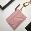 Luxury Wallet Bag Unisex Designer Key Pouch Fashion Cow Leather Purse Keyrings Mini Walls Coin Credit Card Holder 5 Colors KeyChain with Box