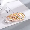 Mode-Ring 925 Ring Sterling Silber Ringe Link to Love Ohrstecker Ringe für Herren und Damen Party Hochzeit Verlobung Schmuck Liebhaber Geschenk