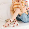 Calzini da donna Modello di frutta trasparente Divertente design Kawaii Ciliegia Avocado Arancione Harajuku Vetro sottile Seta Carino Calcetines Mujer