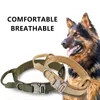 Dog Collars Leashes Durable Tactical Collar Leash Set Adjustable Military Pet Medium Large German Shepherd Training Accessories 231009