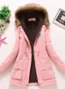 Kvinnor S Down Parkas QPIPSD 2023 Autumn Winter Women Cotton Jacka vadderad Casual Slim Coat Emboridery Hooded Wadded Warm Overcoat 231009