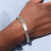 märke mode kvinna anpassad is ut vvs moissanite armband armband 925 silver bling zircon diamant kubansk länk kedja hip hop smycken halsband män