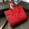 Sac De Jour Bag Nano Daha Büyük Kabartmalı Timsah Parlak Deri Kilit Çanta Donanım Tote Kadın Erkek Erkekler Pirinç Omuz Çantaları Ayak Pu303a