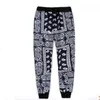 2017 Hiphop Jogger joggingbroek heren Casual Harembroek Unisex streetwear Katoen Joggers Rood blauw bandana Broek 92001222Y