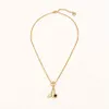 Design de luxo feminino colar gargantilha corrente 18k banhado a ouro aço inoxidável colares pingente declaração acessórios de jóias de casamento 249k